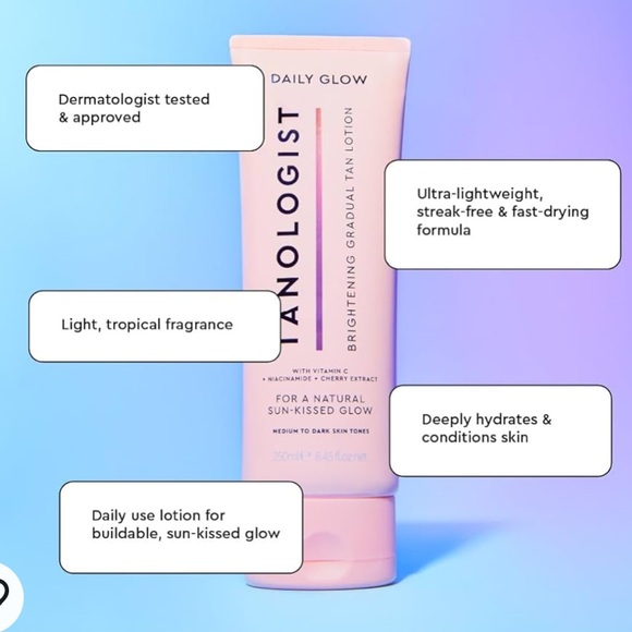 NWT Tanologist Brightening Daily Glow,Medium/Dark,Gradual Tan 8.45 oz - Picture 4 of 9